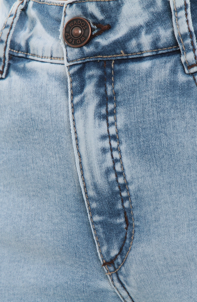 JEANS MUJER TIRO MEDIO WIDE PRETINA BASICA 1 BOTON - 2