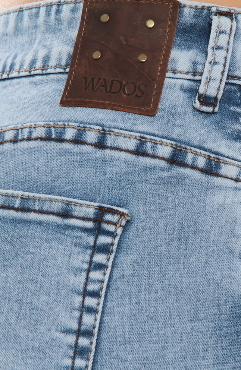 JEANS MUJER TIRO MEDIO WIDE PRETINA BASICA 1 BOTON - 8