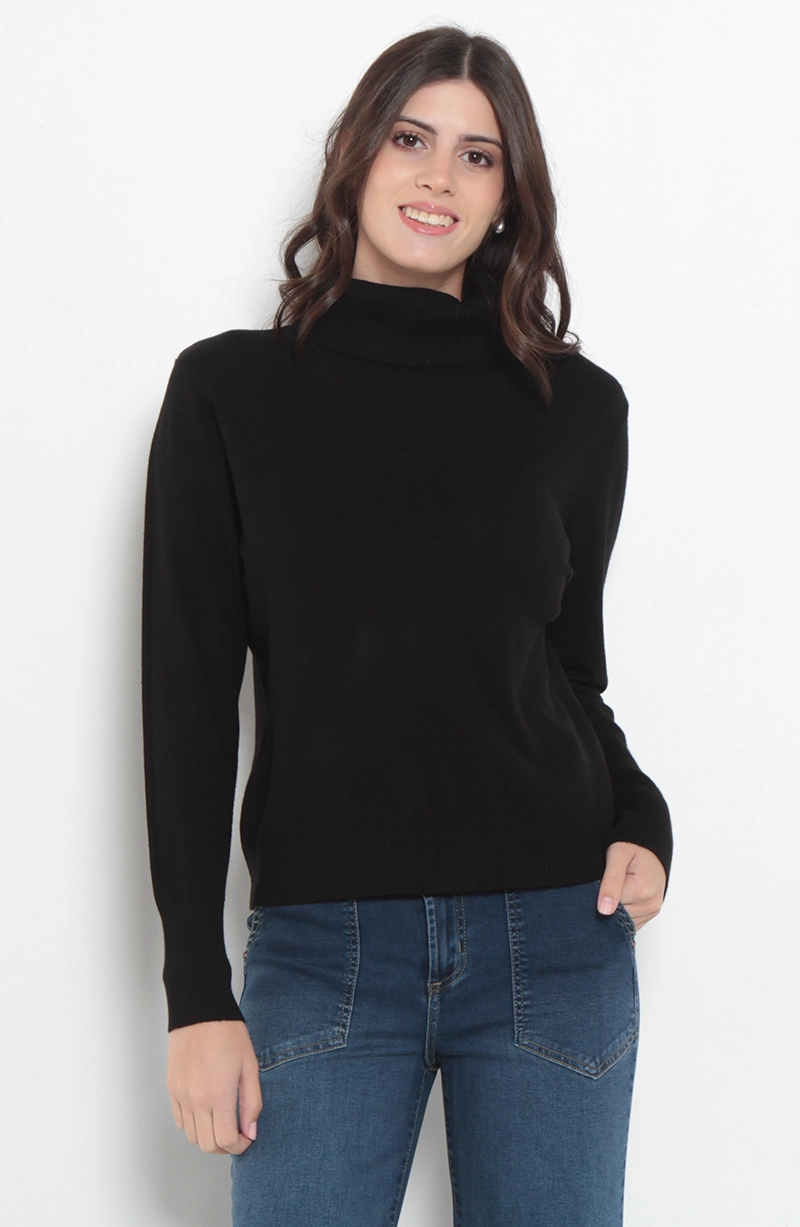 SWEATER MANGA LARGA CUELLO ALTO - 1