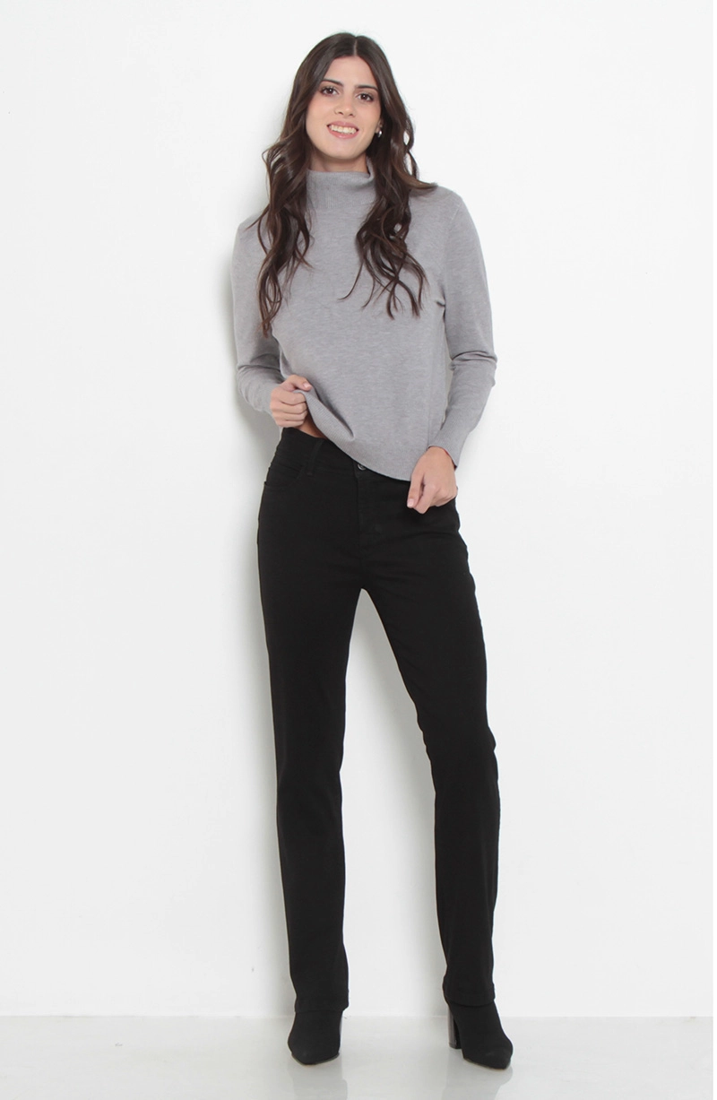 SWEATER MANGA LARGA CUELLO ALTO - 3