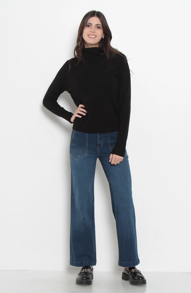 SWEATER MANGA LARGA CUELLO ALTO - 3