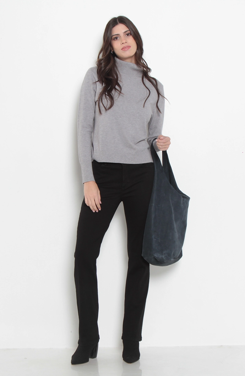 SWEATER MANGA LARGA CUELLO ALTO - 7