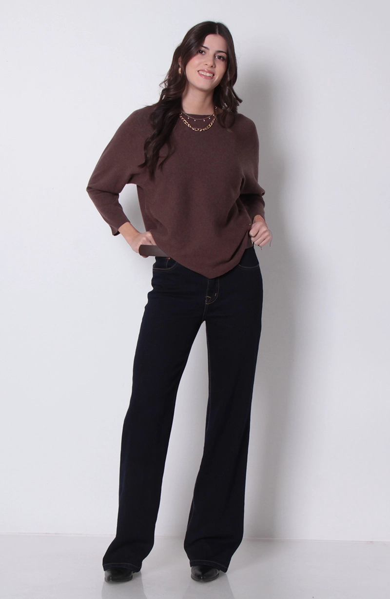 SWEATER MANGA 3/4 ESCOTE REDONDO - 3