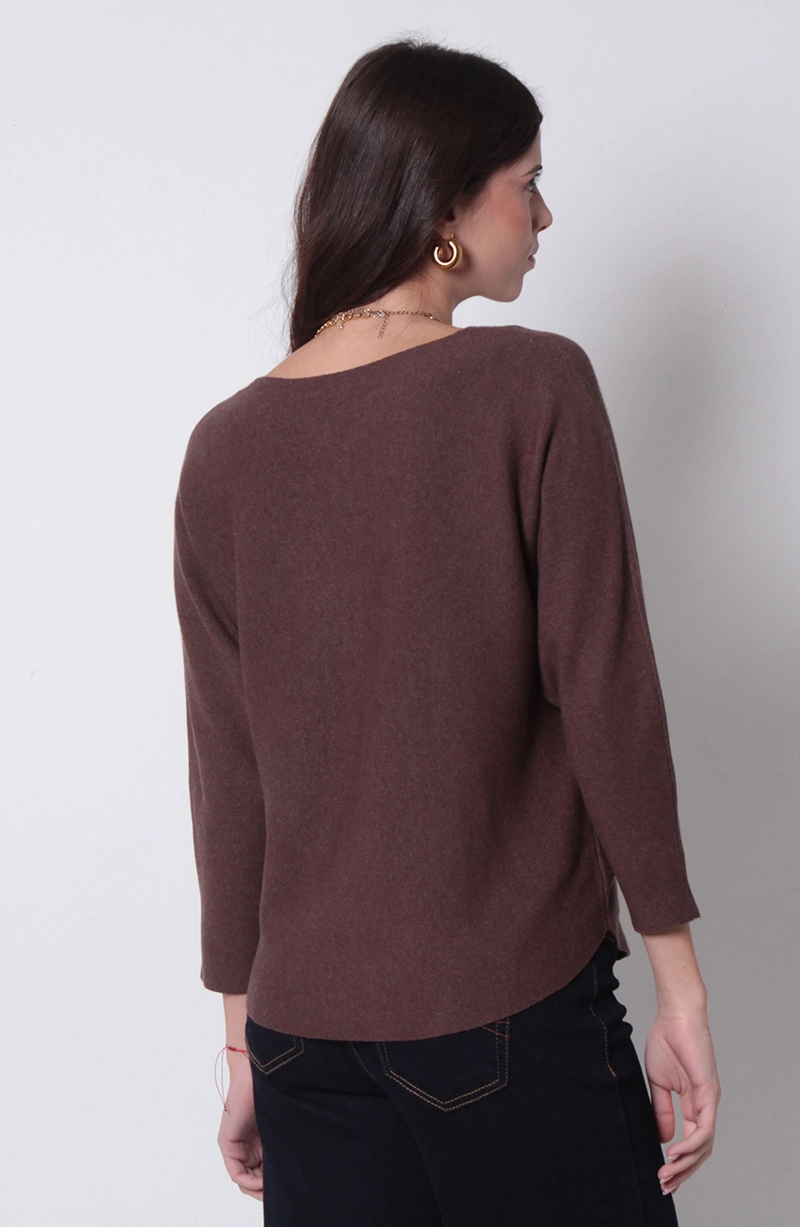 SWEATER MANGA 3/4 ESCOTE REDONDO - 4