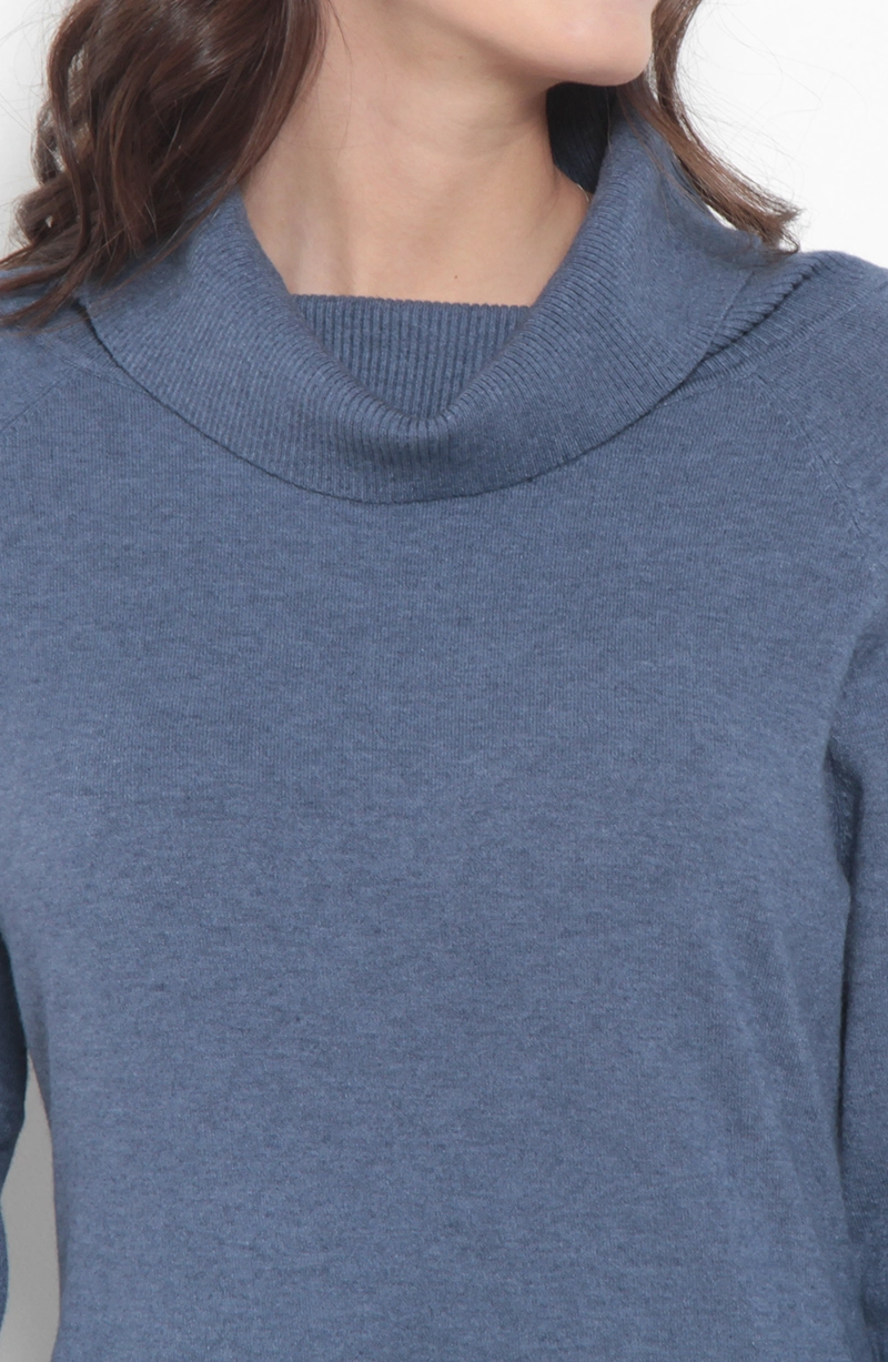 SWEATER MANGA LARGA CUELLO ALTO - 2