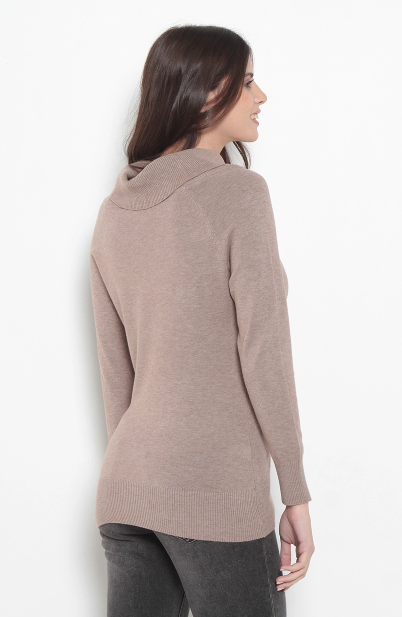 SWEATER MANGA LARGA CUELLO ALTO - 5