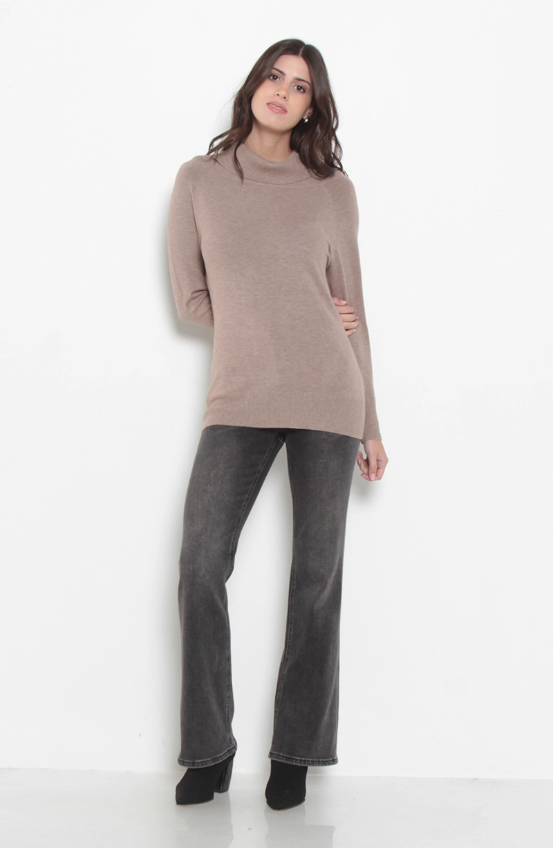 SWEATER MANGA LARGA CUELLO ALTO - 7