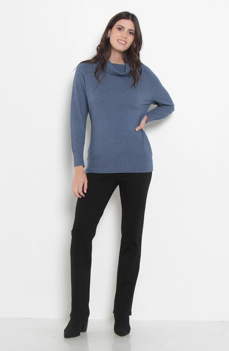 SWEATER MANGA LARGA CUELLO ALTO - 7