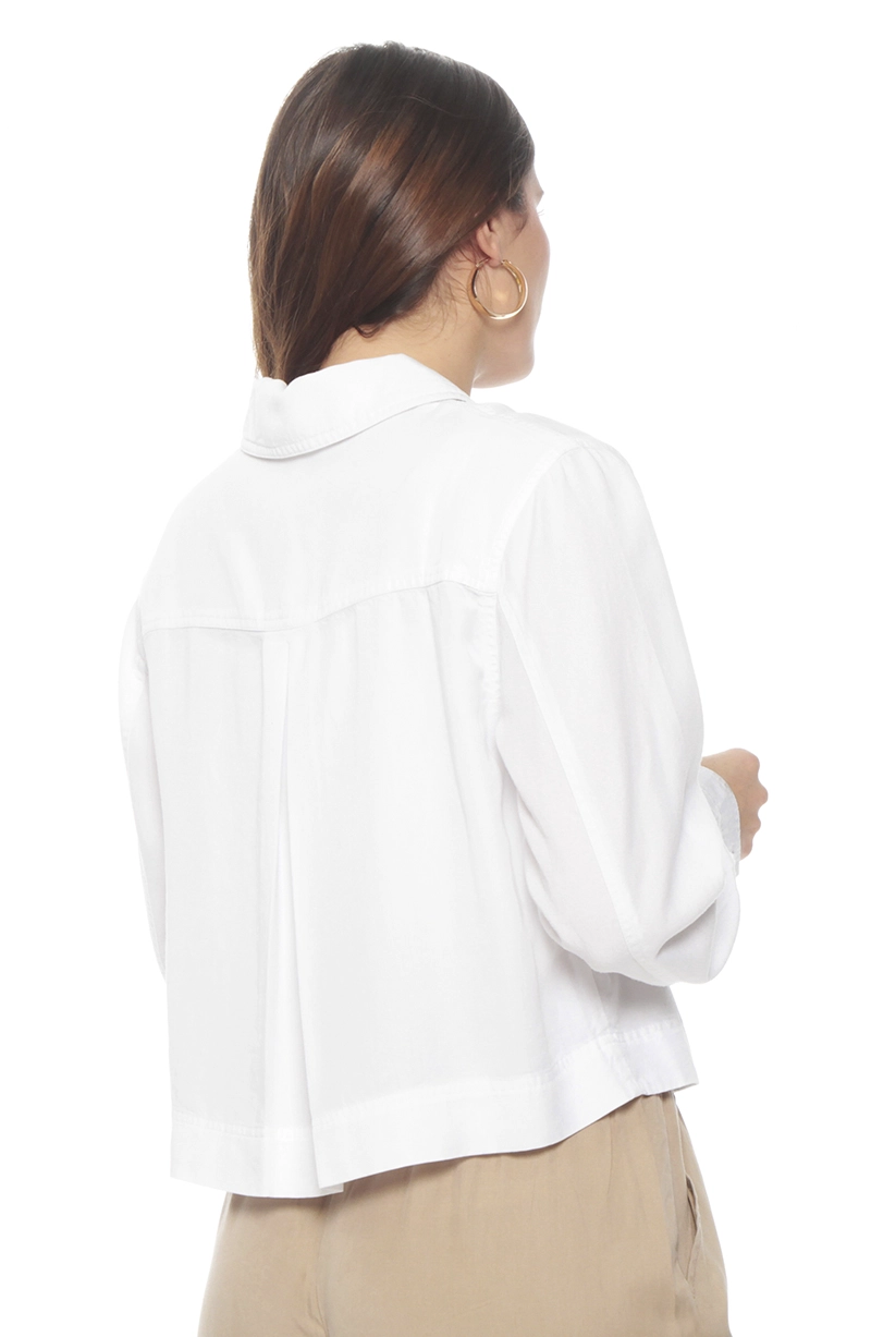CHAQUETA MANGA LARGA LYOCELL CON BOLSILLOS DELANTERO - 4