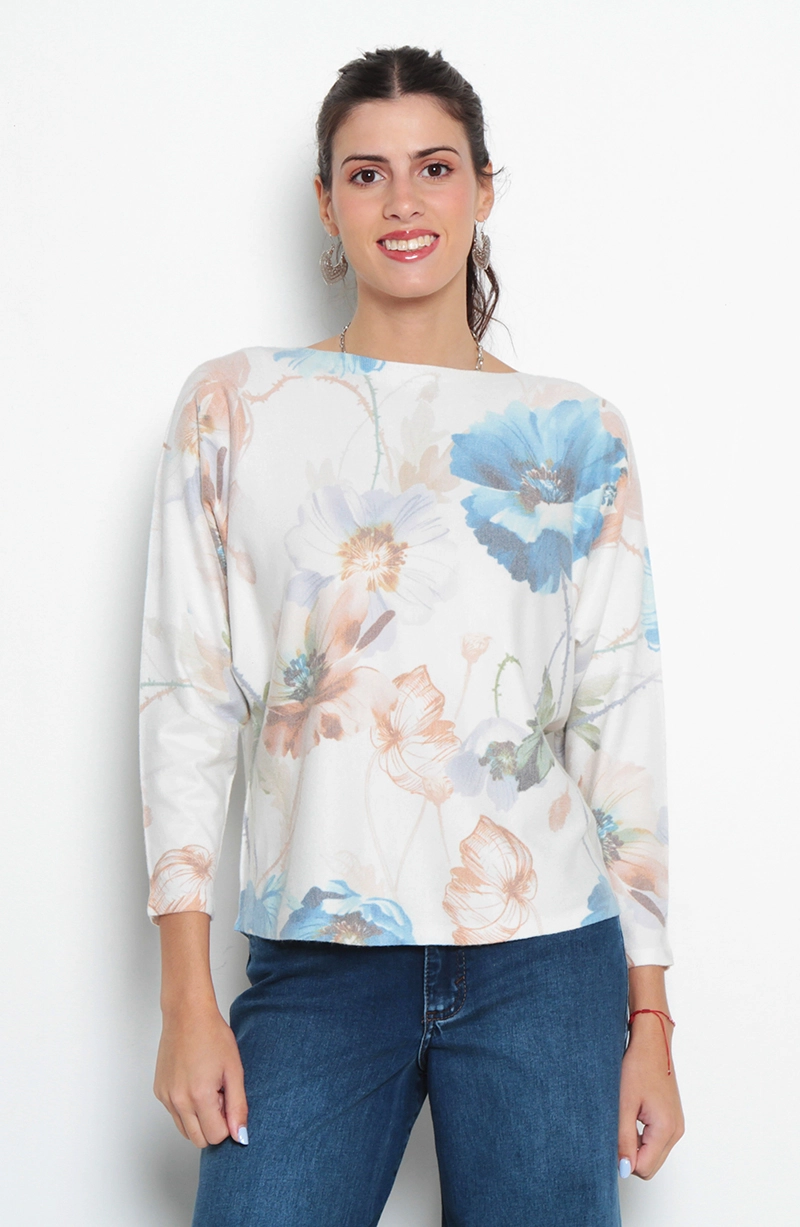 SWEATER SUBLIMADO MANGA 3/4 ESCOTE REDONDO - 1