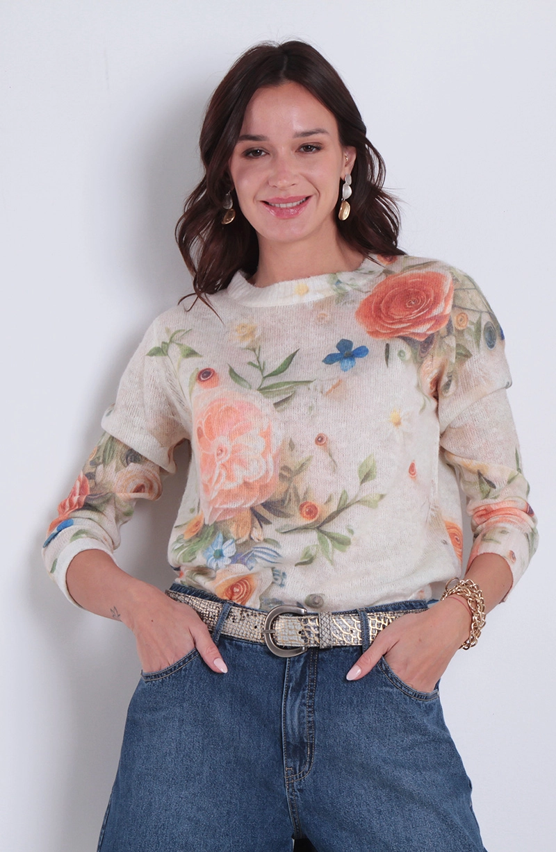 SWEATER SUBLIMADO MANGA LARGA ESCOTE REDONDO - 1