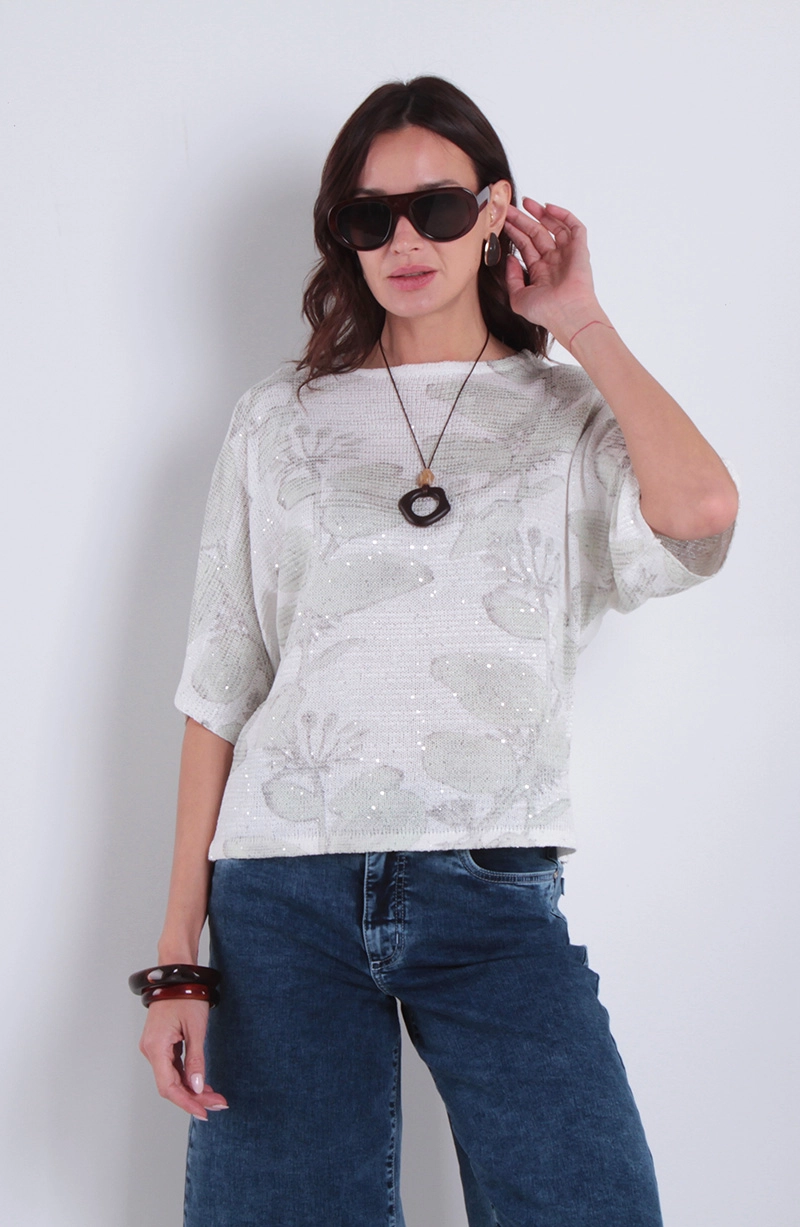SWEATER SUBLIMADO MANGA 3/4 ESCOTE REDONDO - 1