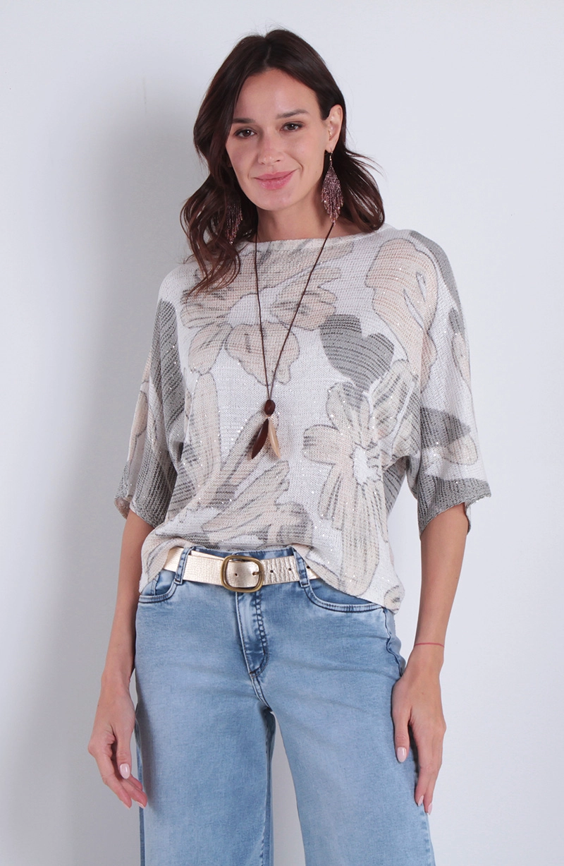 SWEATER SUBLIMADO MANGA 3/4 ESCOTE REDONDO - 1