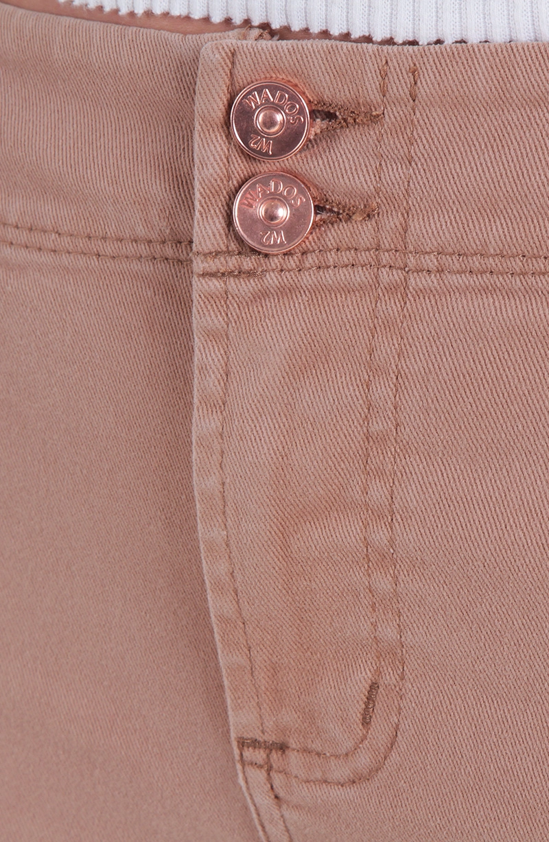 JEANS MUJER CARGO WIDE LEG TIRO ALTO PRETINA BASICA 1 BOTON - 2