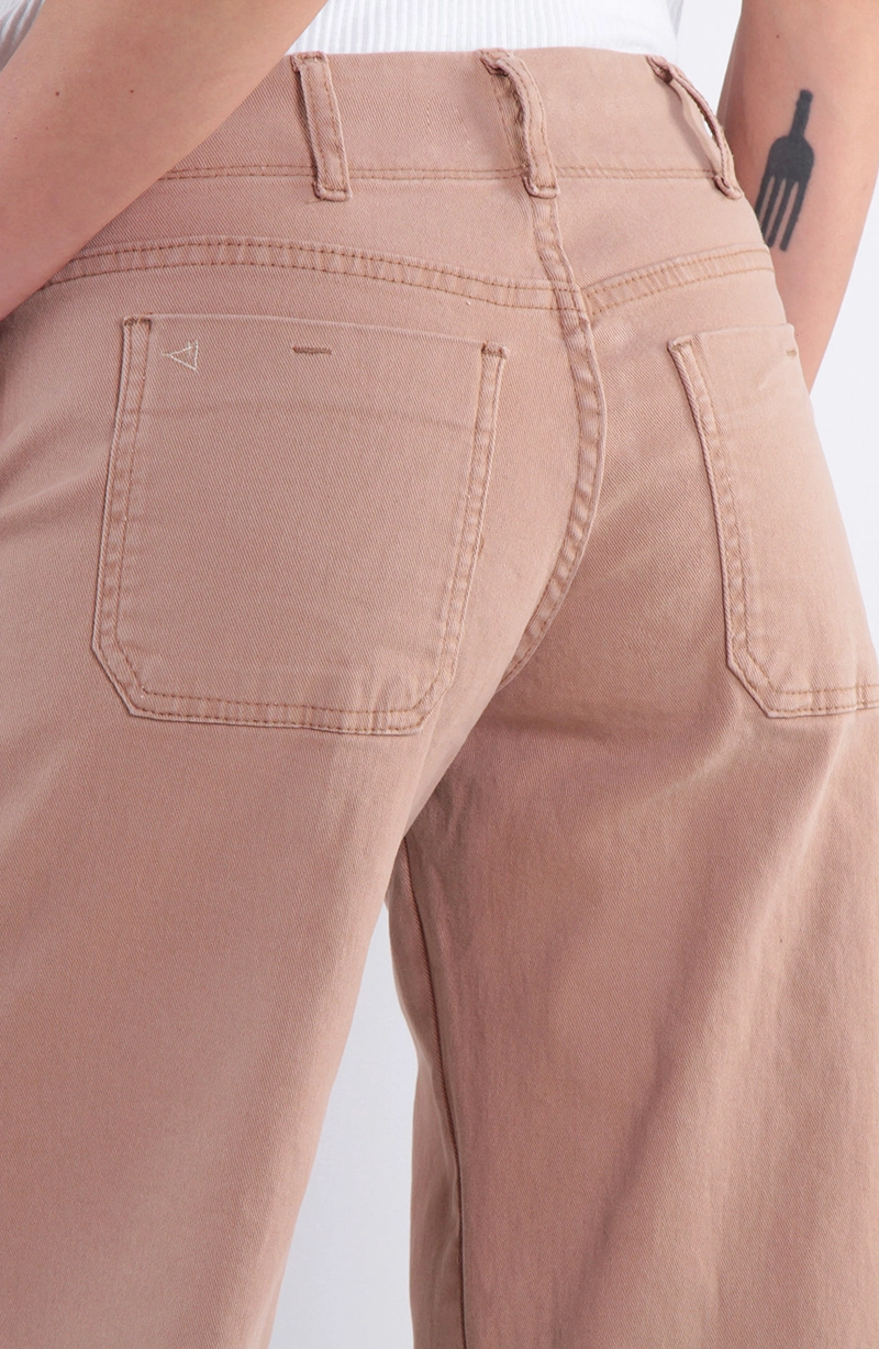 JEANS MUJER CARGO WIDE LEG TIRO ALTO PRETINA BASICA 1 BOTON - 6