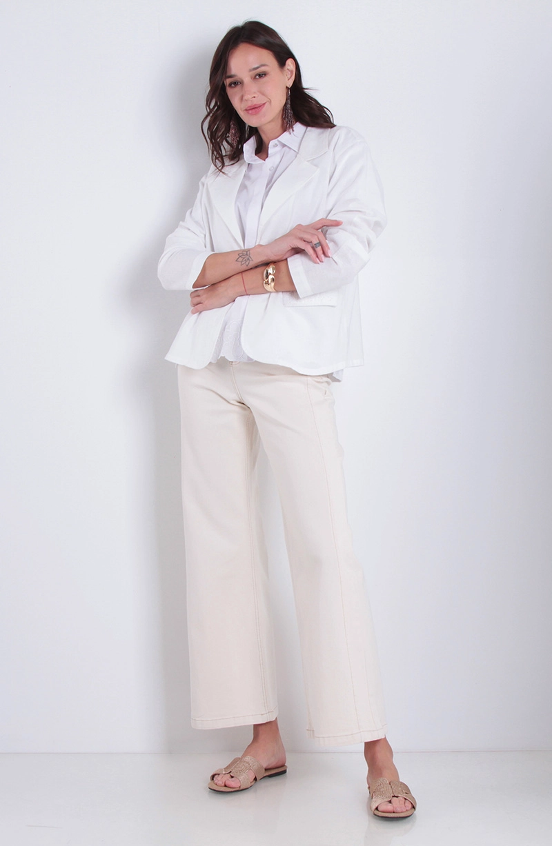 BLAZER MANGA LARGA  EMBROIDERY CON BOLSILLO - 3