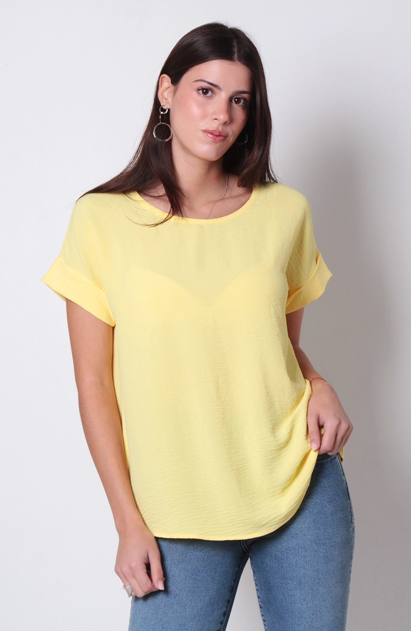BLUSA MANGA CORTA ESCOTE REDONDO - 1