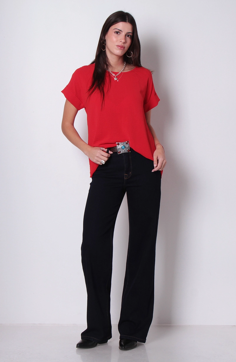 BLUSA MANGA CORTA ESCOTE REDONDO - 3