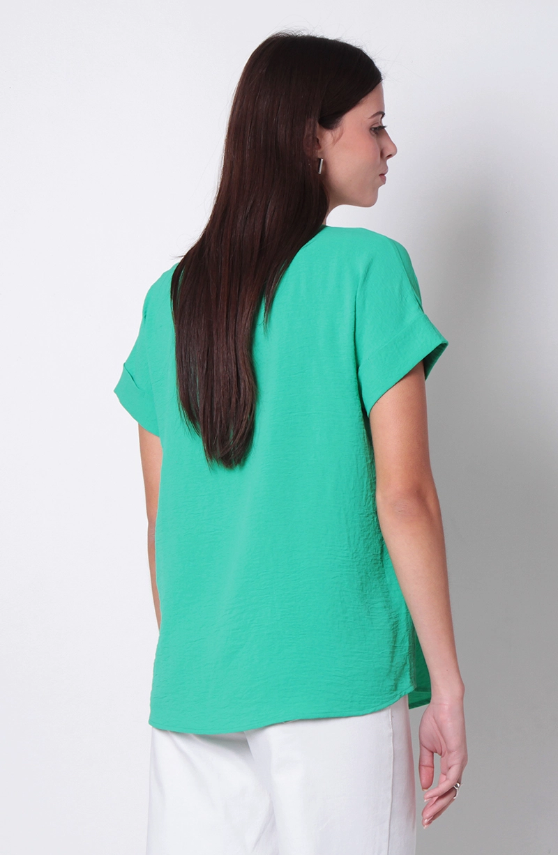 BLUSA MANGA CORTA ESCOTE REDONDO - 4