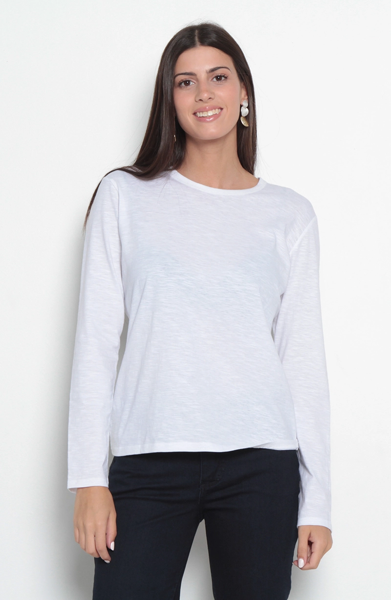 POLERA MANGA LARGA ESCOTE V - 1