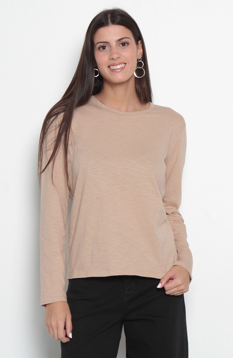 POLERA MANGA LARGA ESCOTE V - 1