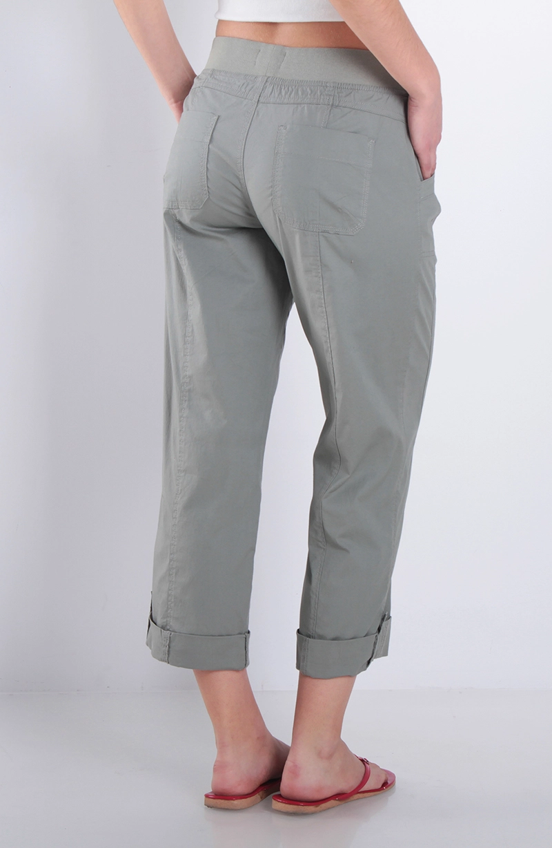 PANTALON CROP RECTO TIRO ALTO PRETINA ELASTICADA LAZO - 4