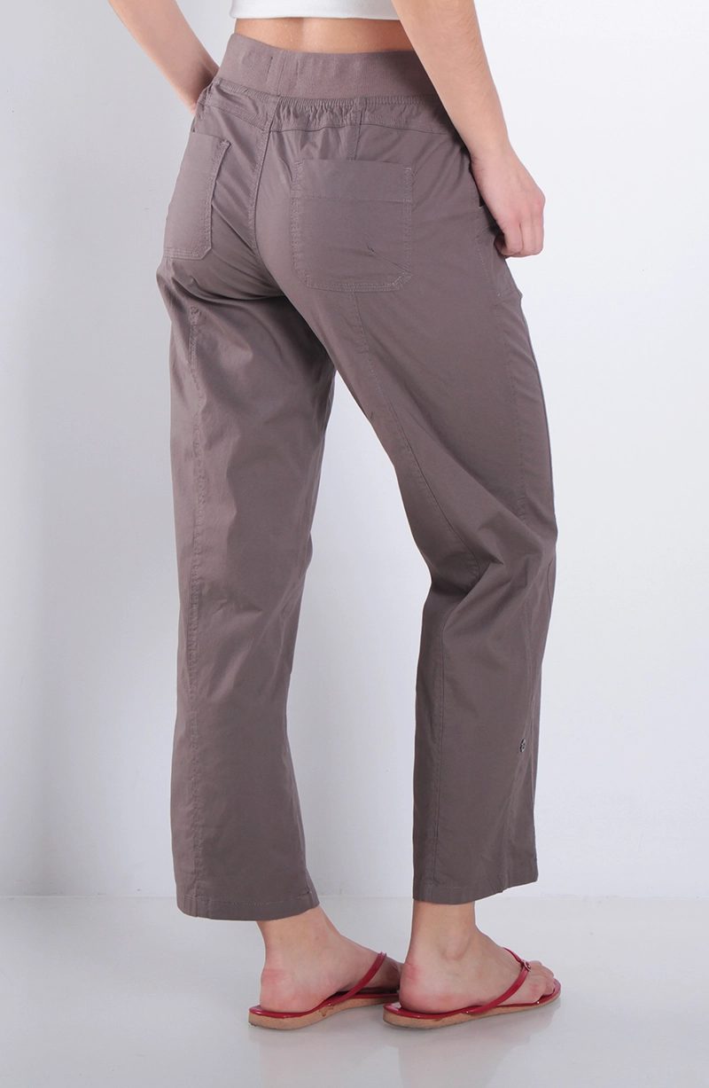 PANTALON CROP RECTO TIRO ALTO PRETINA ELASTICADA LAZO - 4