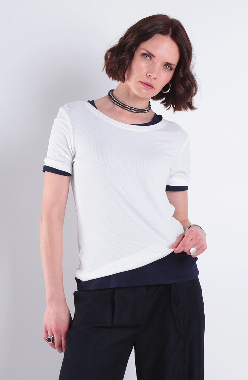 POLERA MANGA CORTA ESCOTE REDONDO - 1