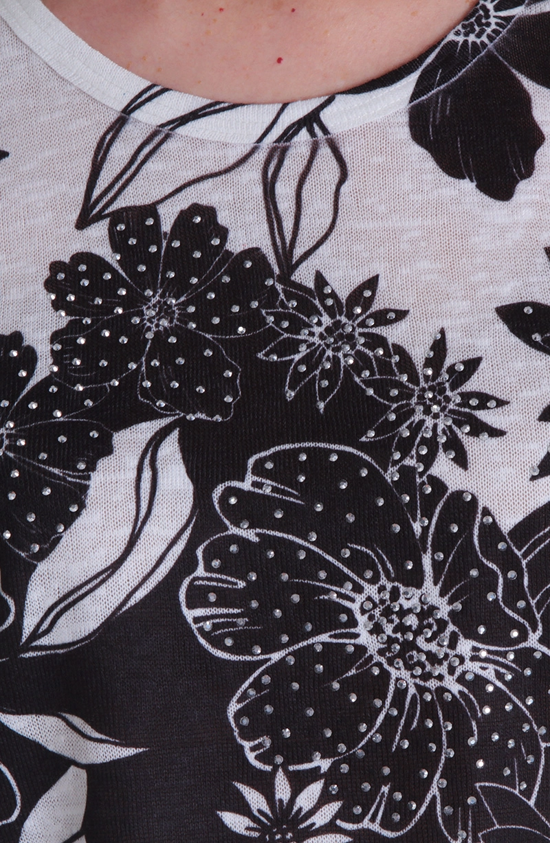 POLERA SUBLIMADA CON STRASS MANGA CORTA ESCOTE REDONDO - 2