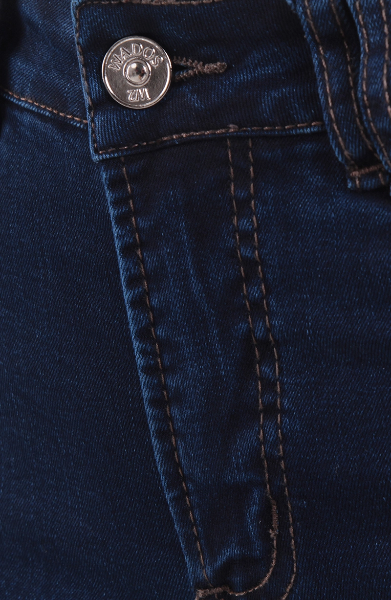 JEANS MUJER WIDE LEG TIRO MEDIO PRETINA BASICA UN BOTON - 2