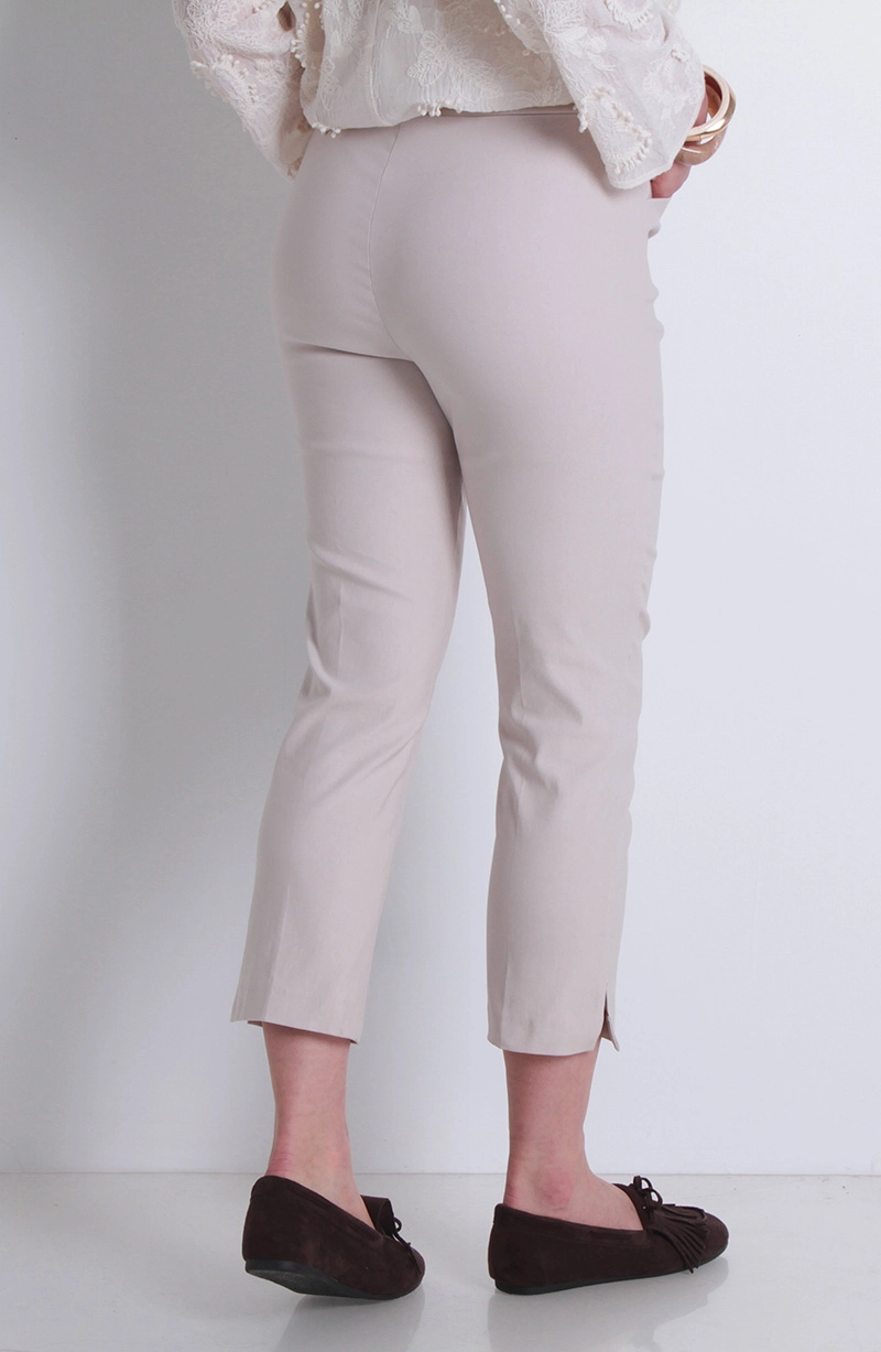 PANTALON CROP TIRO ALTO PRETINA MEDIA ELASTICADA - 4
