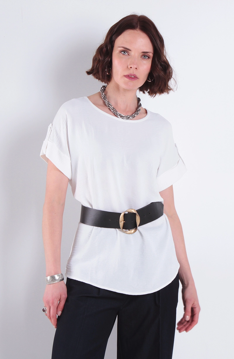 BLUSA MANGA CORTA ESCOTE REDONDO - 1