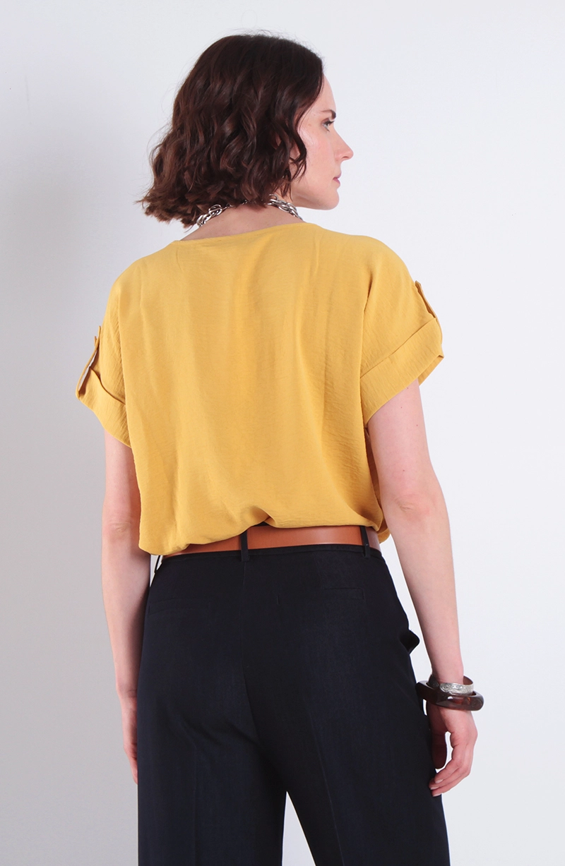BLUSA MANGA CORTA ESCOTE REDONDO - 4