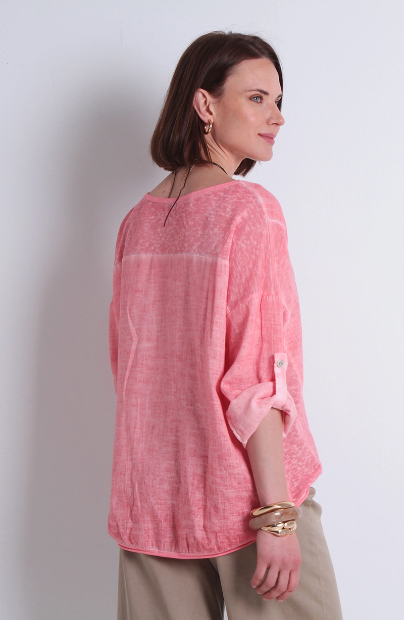 POLERA LINO MANGA 3/4 ESCOTE V - 4