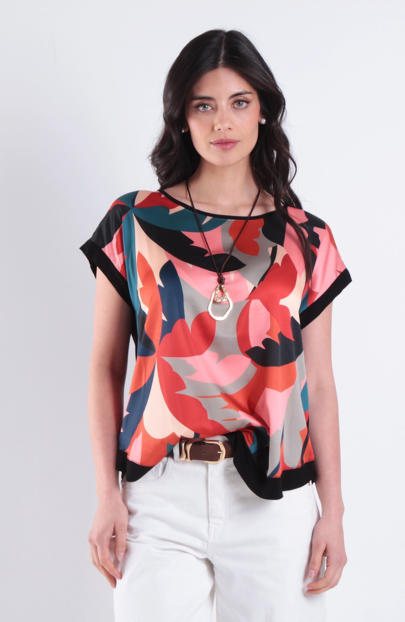 POLERA ESTAMPADA MANGA CORTA ESCOTE REDONDO - 1