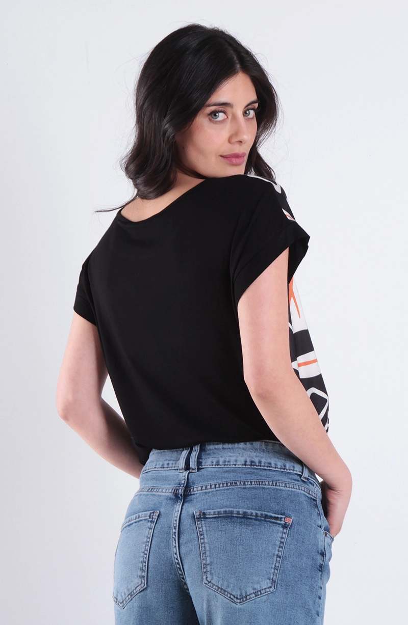 POLERA ESTAMPADA MANGA CORTA ESCOTE REDONDO - 4