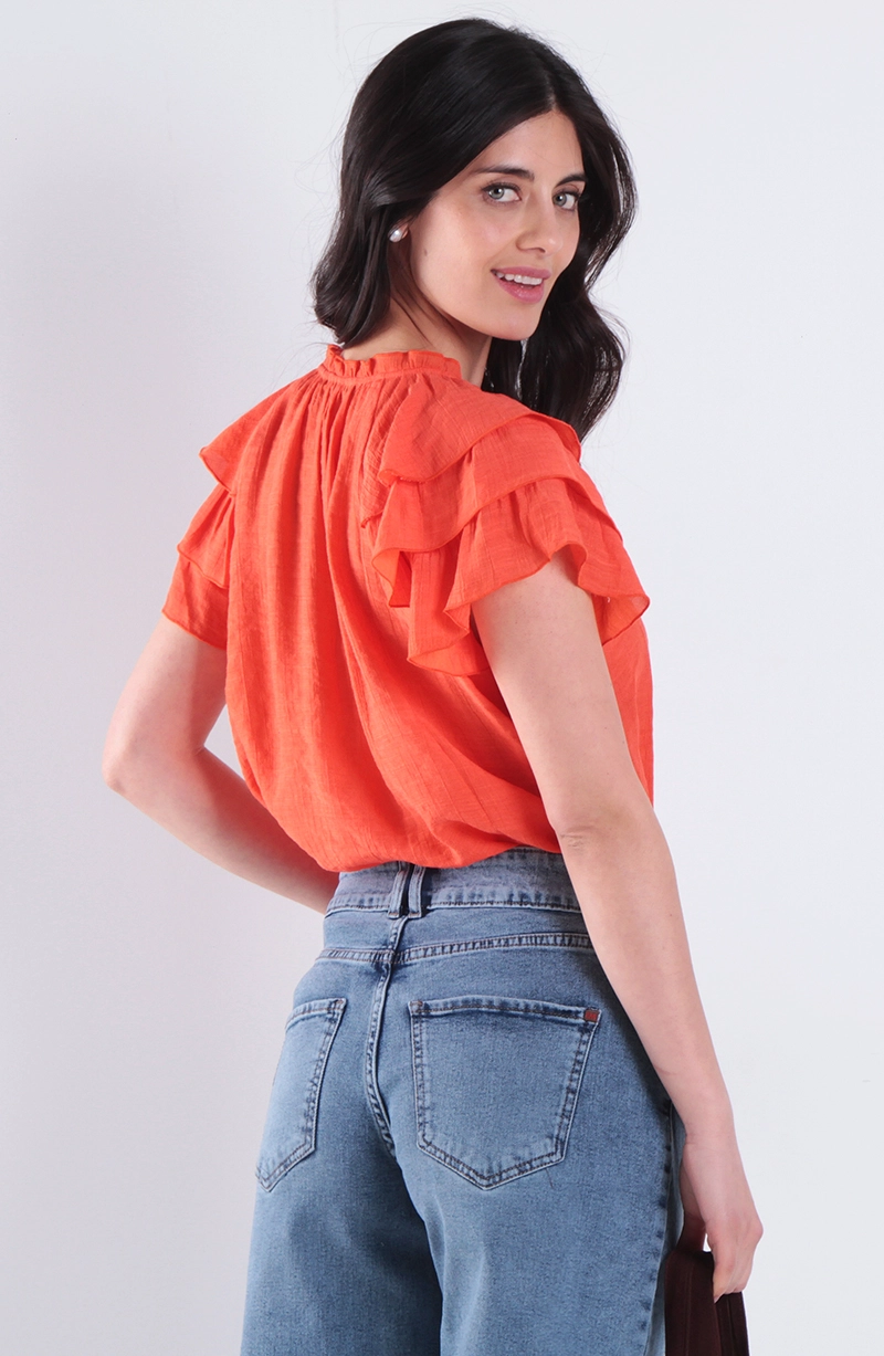 BLUSA MANGA CORTA ESCOTE V - 4