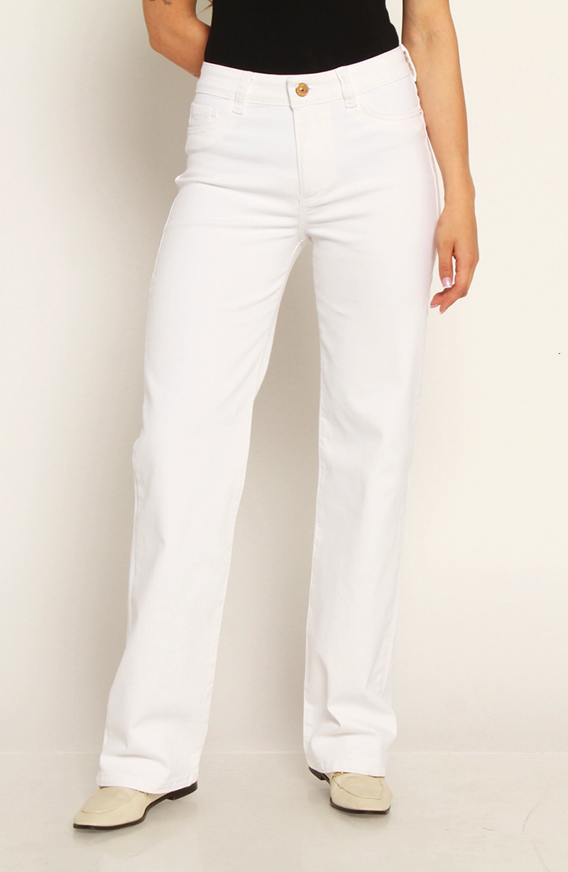 JEANS MUJER RECTO TIRO ALTO PUSH IN PUSH UP PRETINA BASICA - 1