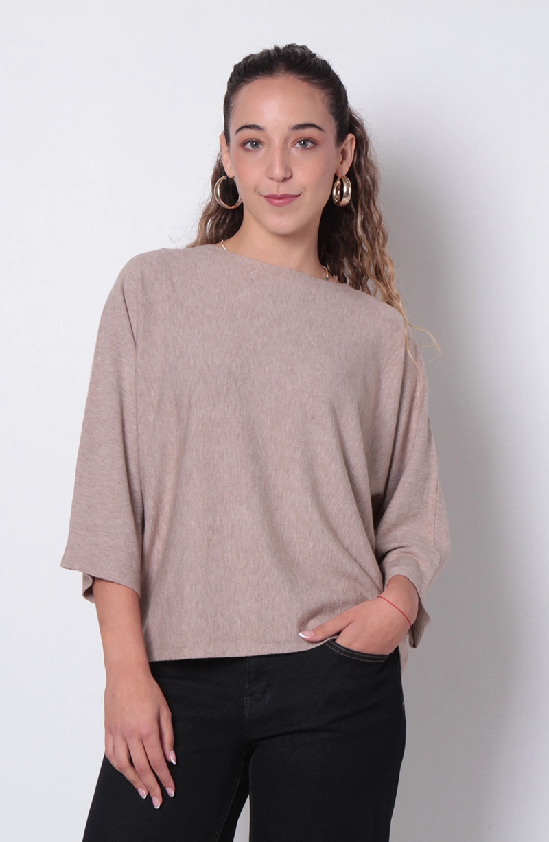SWEATER MANGA 3/4 ESCOTE REDONDO - 1