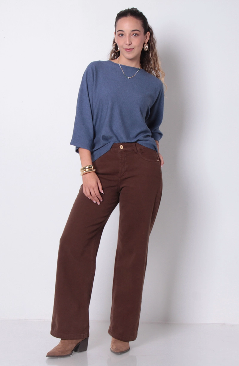SWEATER MANGA 3/4 ESCOTE REDONDO - 3