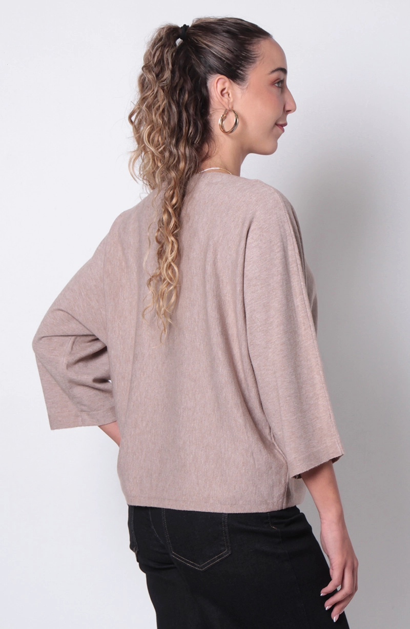 SWEATER MANGA 3/4 ESCOTE REDONDO - 4
