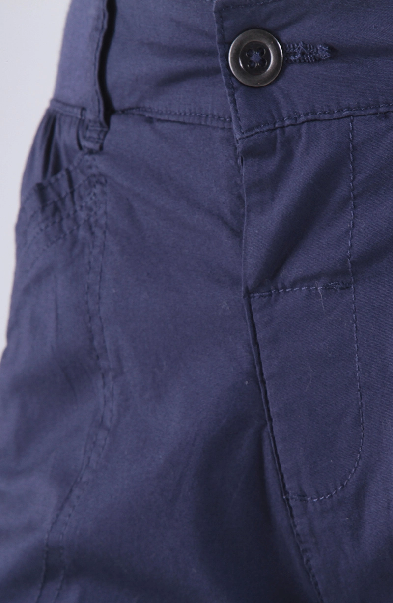 PANTALON CROP TIRO ALTO PRETINA BASICA 1 BOTON - 2