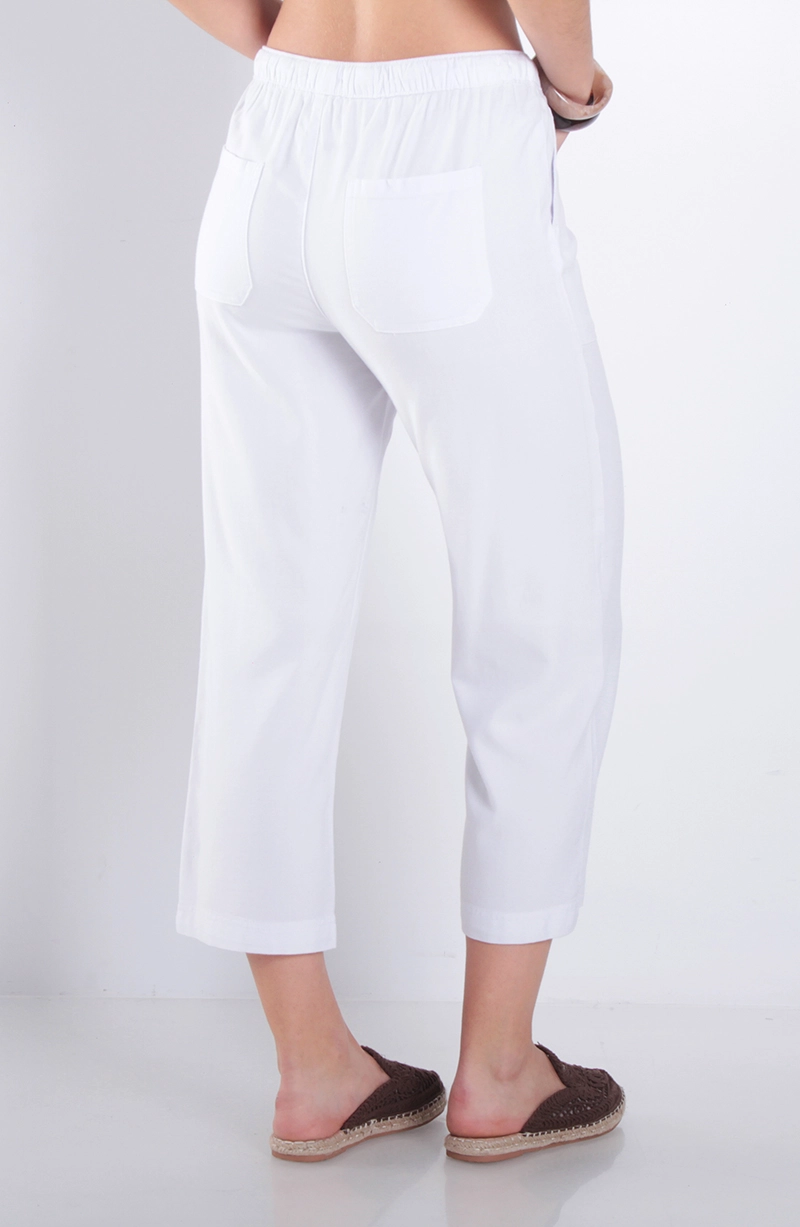PANTALON CROP TIRO ALTO PRETINA ELASTICADA - 4
