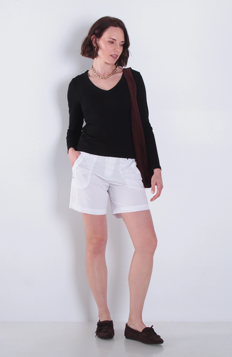 POLERA MANGA LARGA ESCOTE V RIB 5X2 - 3