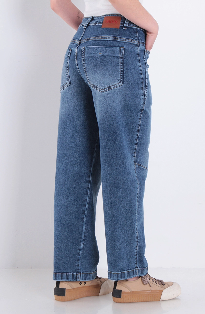 JEANS MUJER BALLOON TIRO ALTO PRETINA UN BOTON - 4