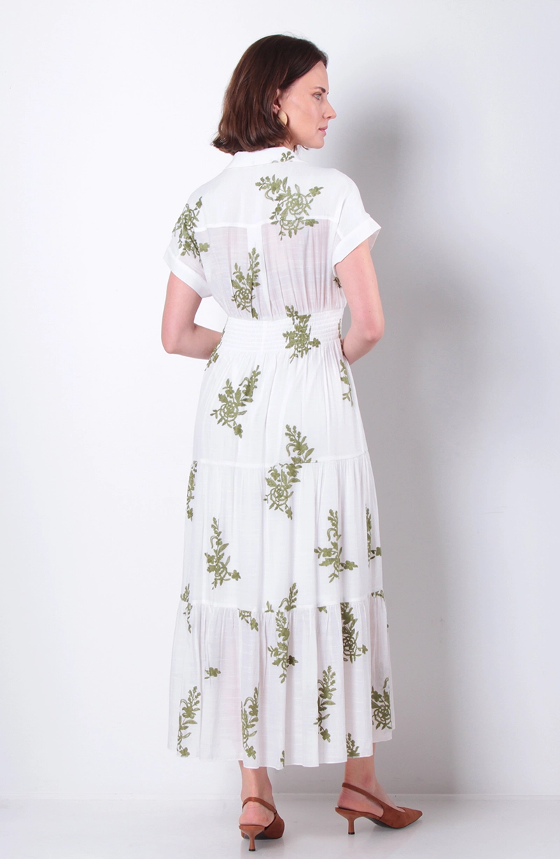 VESTIDO BORDADO MARGA CORTA CON BOLSILLO - 4