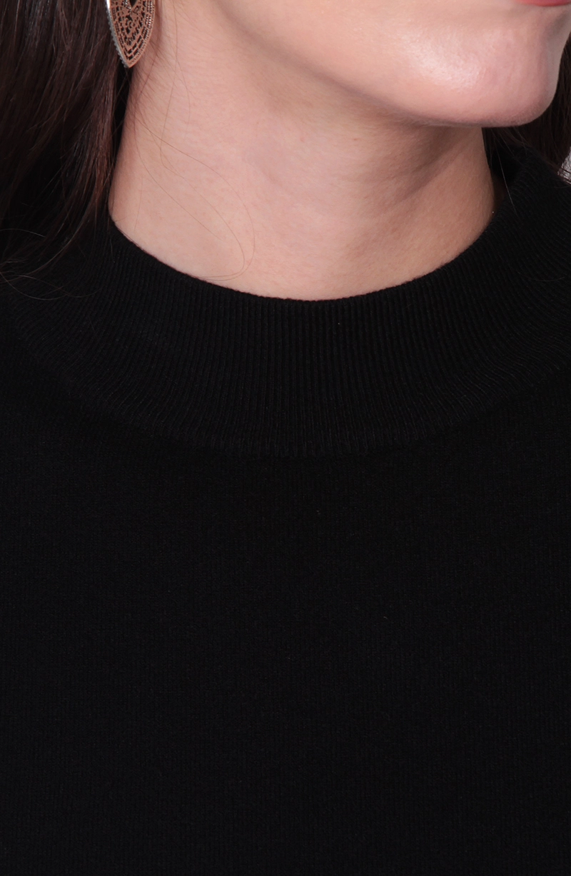 SWEATER MANGA LARGA  CUELLO SUBIDO - 2