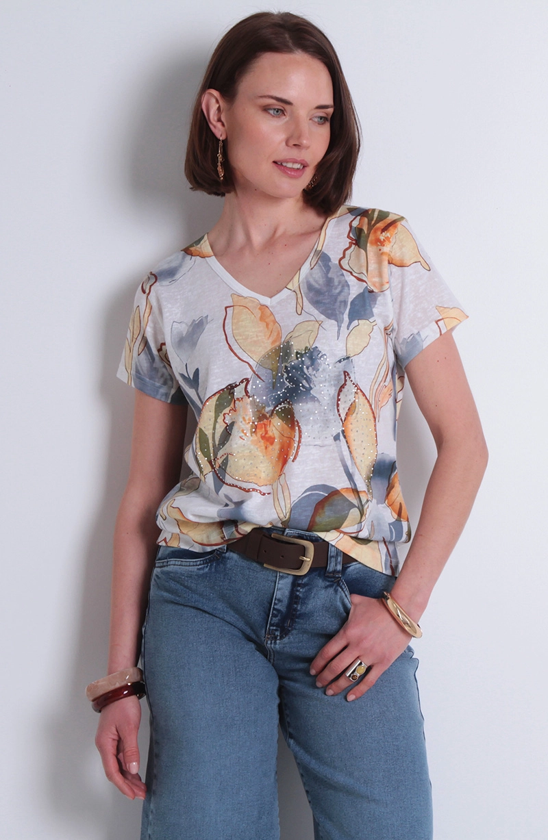 POLERA MANGA CORTA SUBLIMADA ESCOTE V - 1