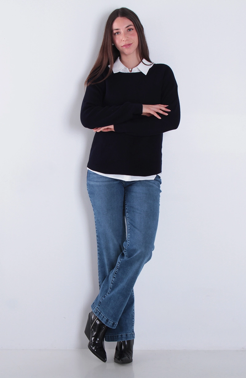 SWEATER MANGA LARGA ESCOTE BOTE - 3