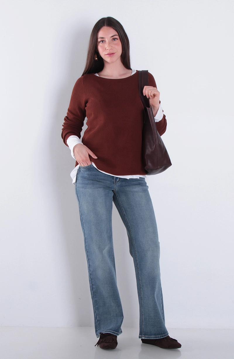 SWEATER MANGA LARGA ESCOTE BOTE - 3